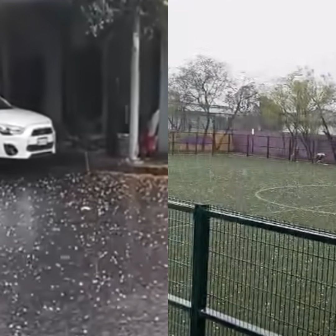Caída de granizo en San Pedro Garza García y San Nicolás de los Garza