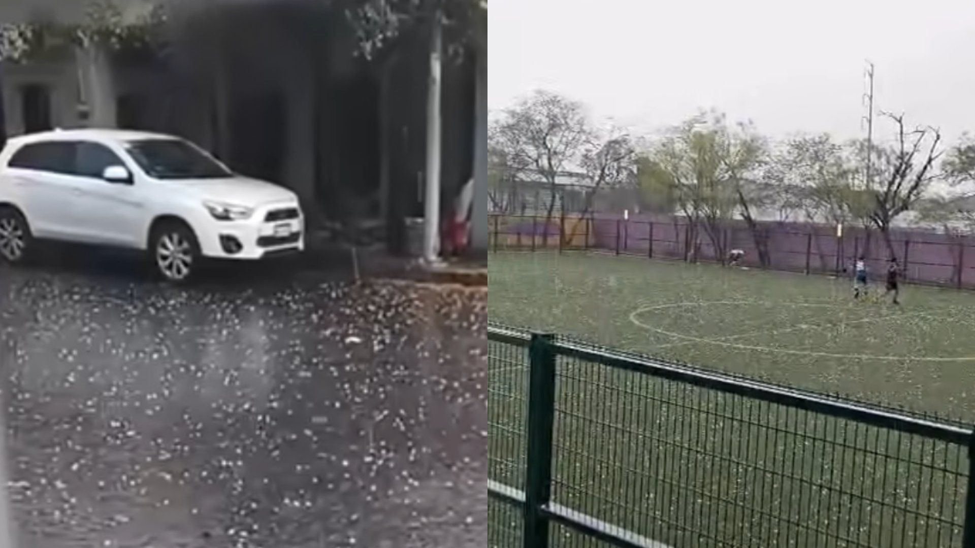 Caída de granizo en San Pedro Garza García y San Nicolás de los Garza