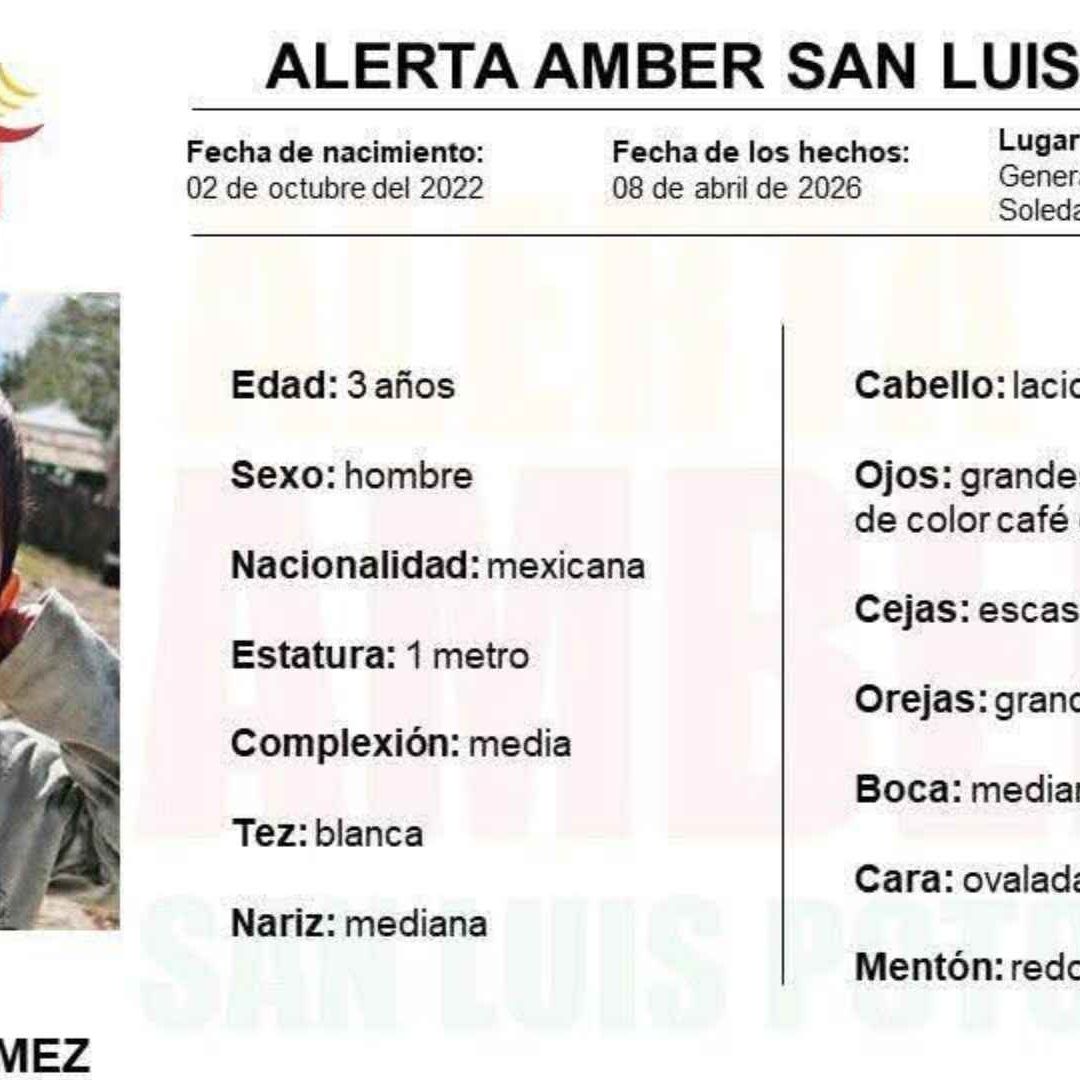 Buscan a Alan Carrera Gómez en SLP
