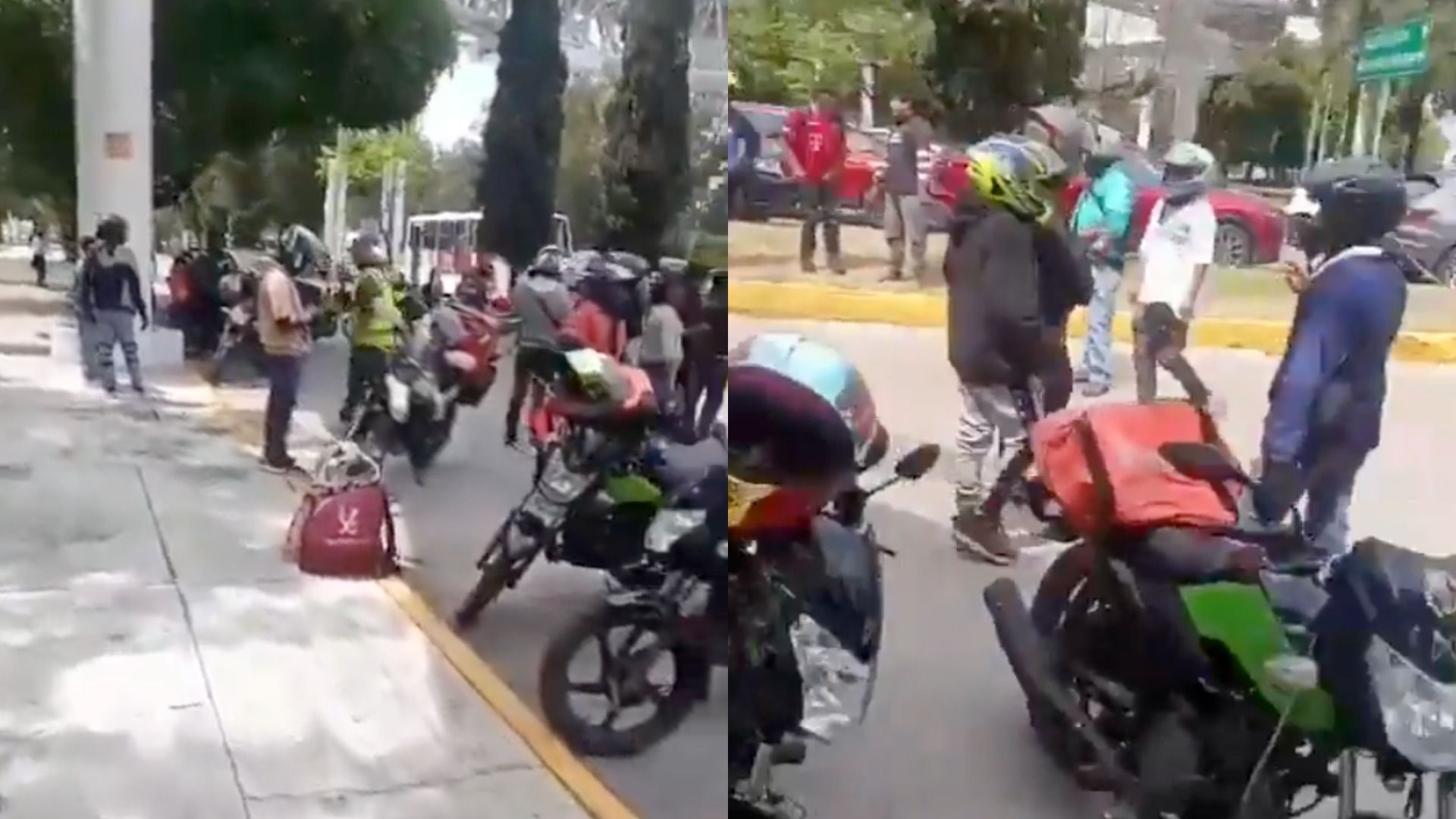 Motociclistas Bloqueo Boulevard del Niño Poblano IBERO Puebla Choque Repartidor San Andrés Cholula