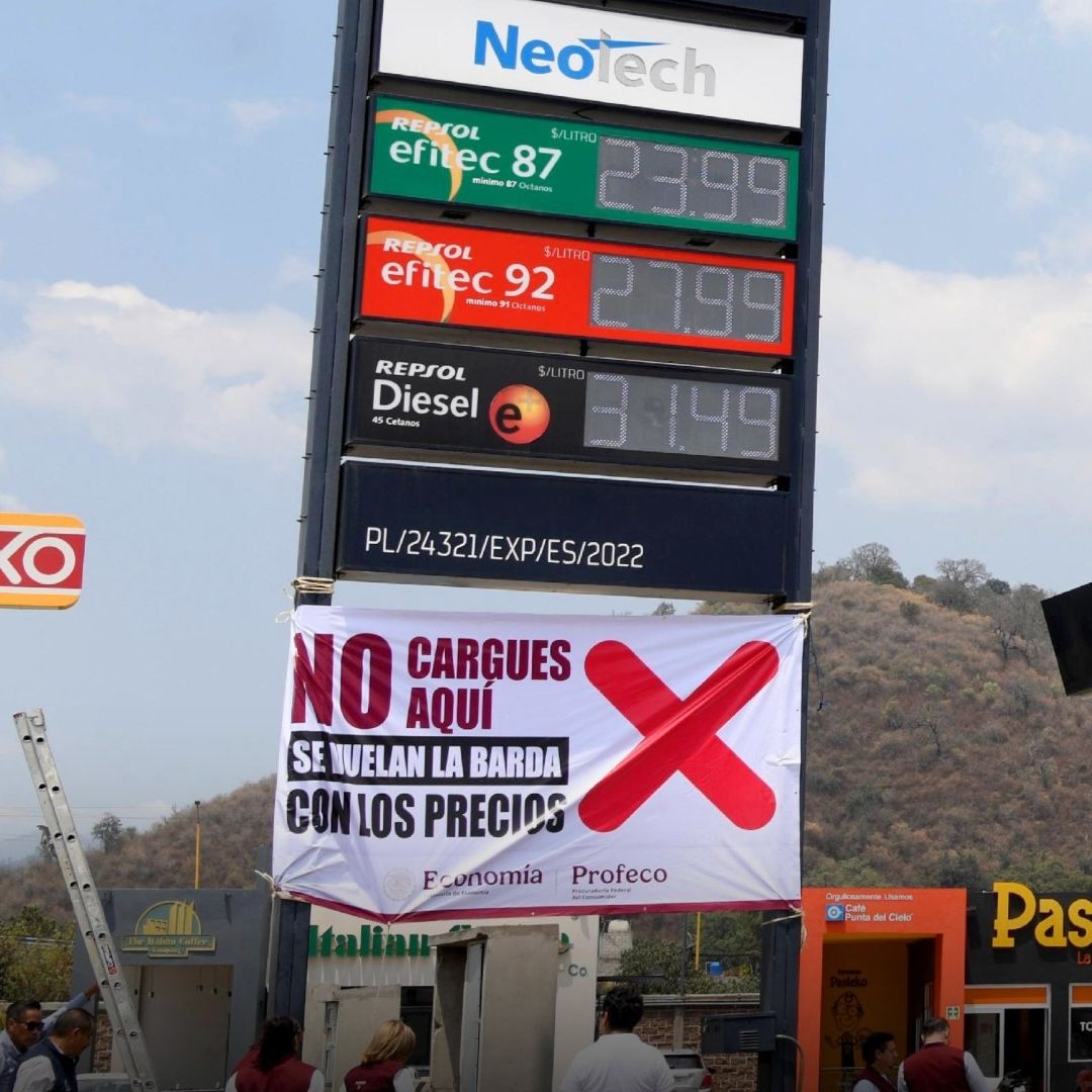 Profeco Pone Lonas a Expendios que 'Se Vuelan la Barda' con Precios de Gasolina y Diésel.
