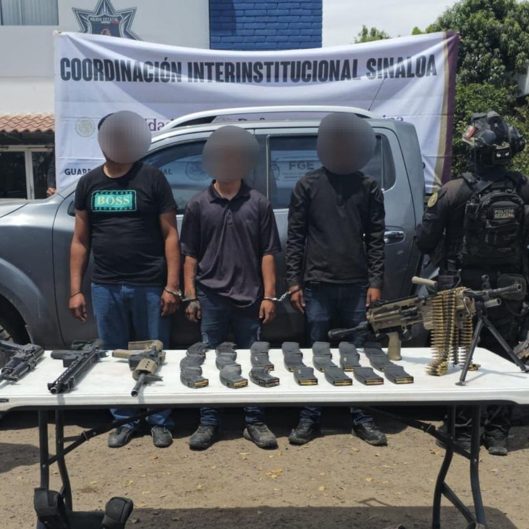 Aseguran Armamento y Detienen a Siete Tras Operativo en Culiacán