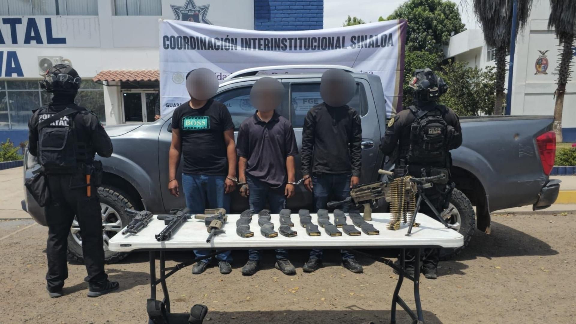 Aseguran Armamento y Detienen a Siete Tras Operativo en Culiacán
