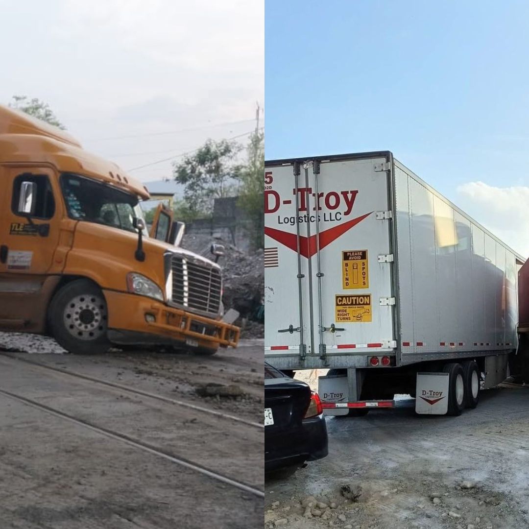 Choque tren y tráiler