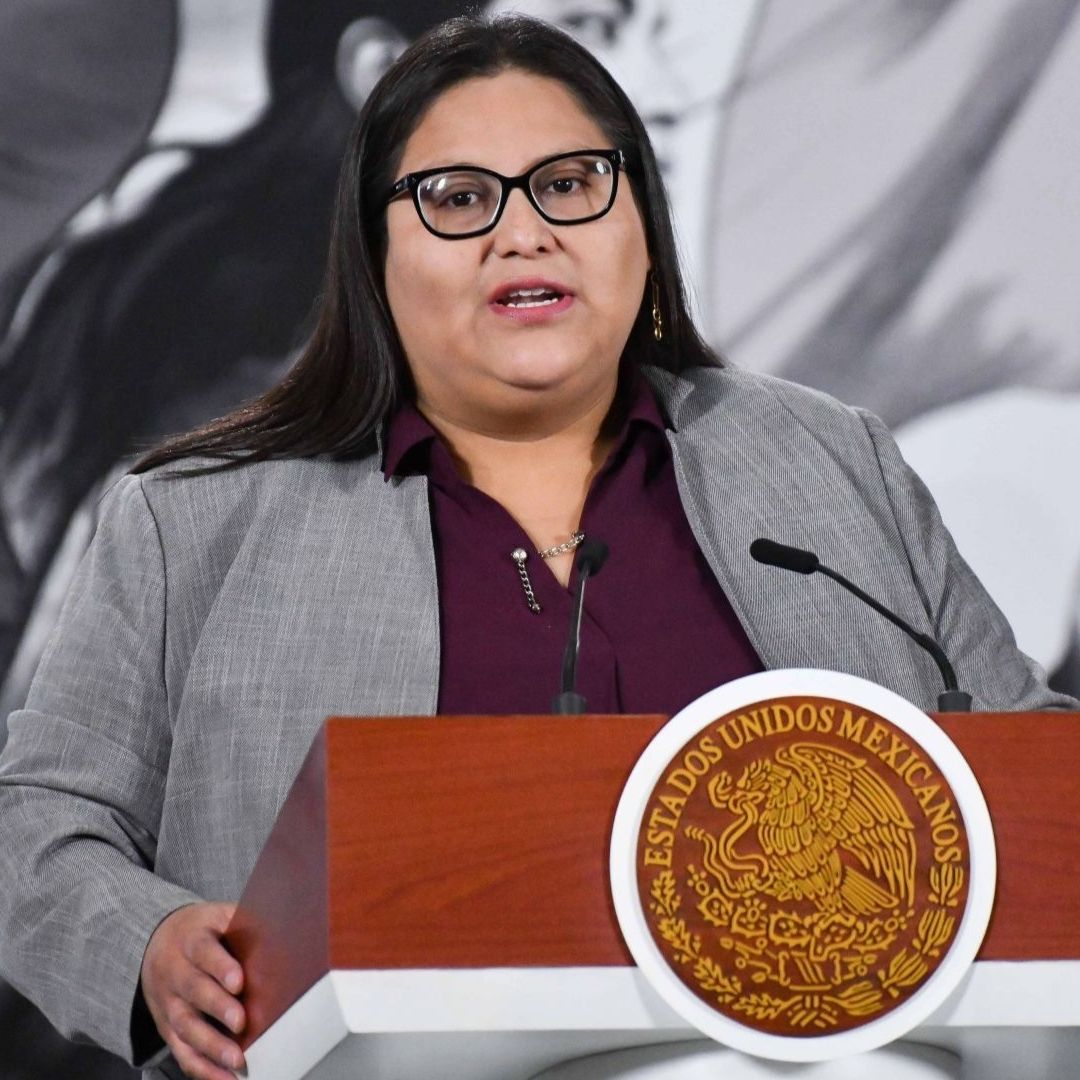 Citlalli Hernández en conferencia de prensa