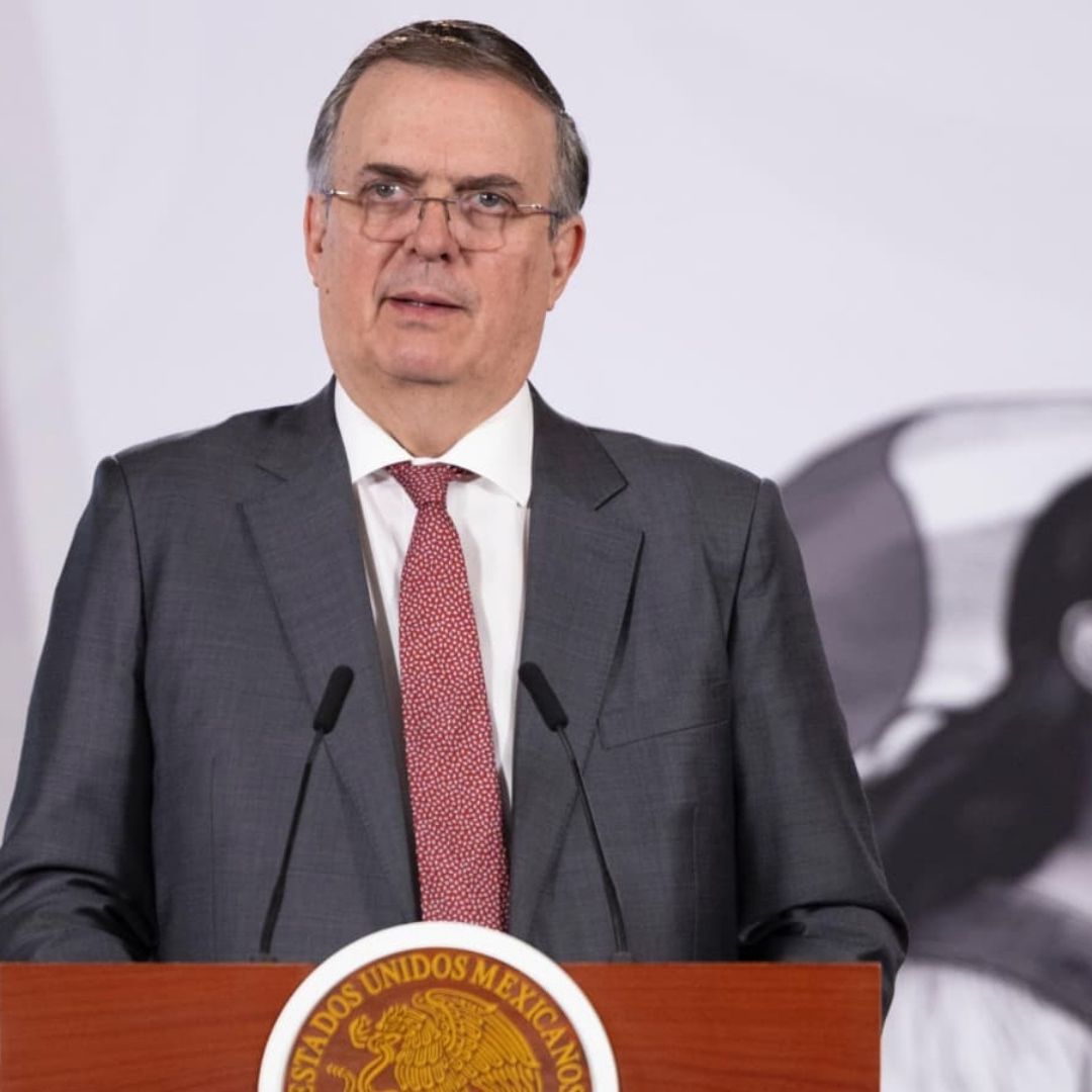 Marcelo Ebrard, secretario de Economia, en la conferencia mañanera del 16 de abril 2026