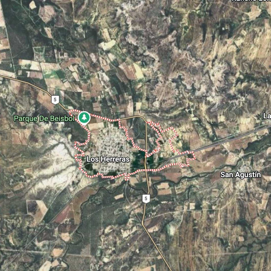 Mapa municipio de Los Herreras, Nuevo León