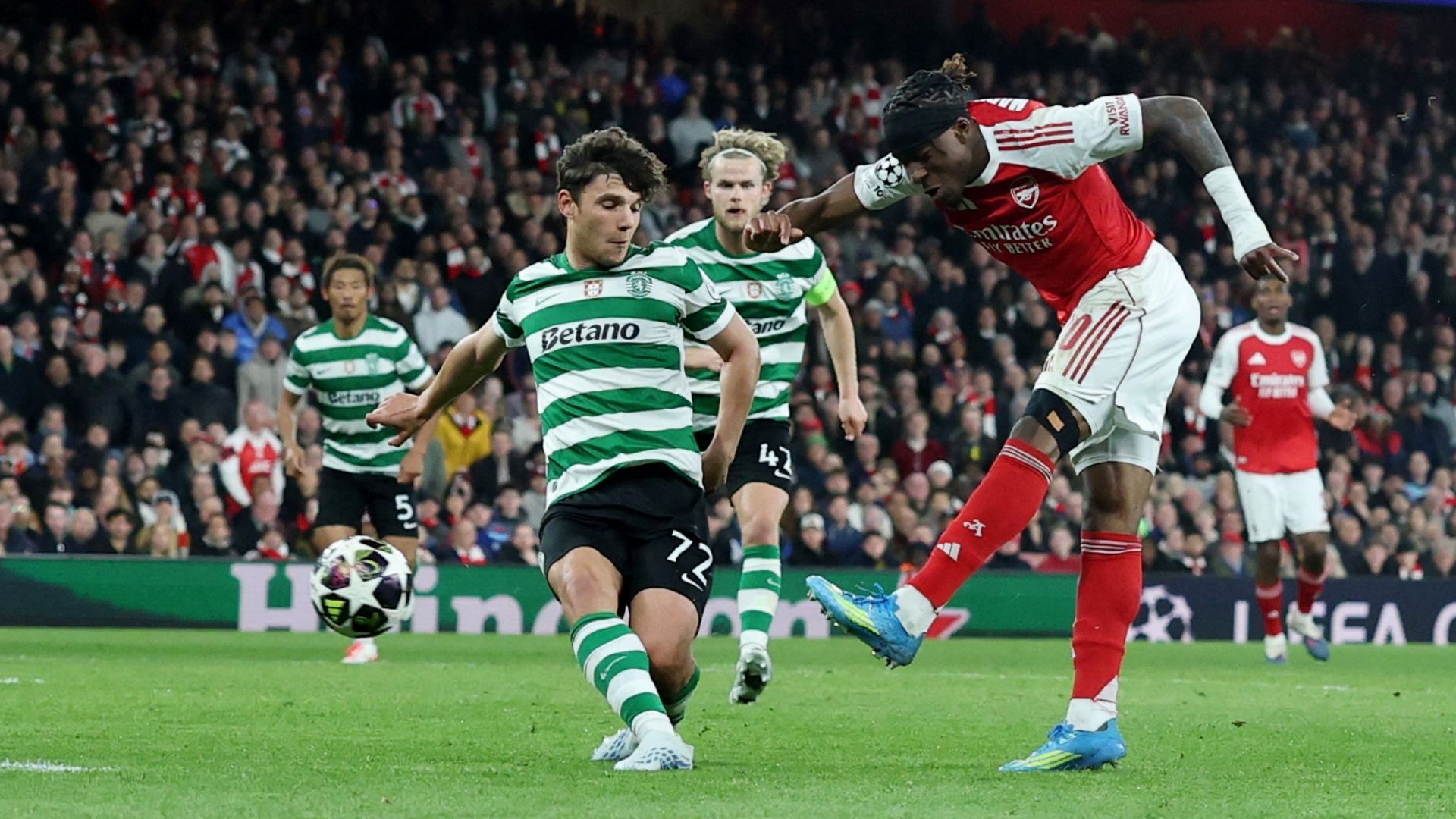 En el Emirates Stadium se vieron las caras el Arsenal y el Sporting de Lisboa, en duelo de la Champions League 2026. Foto: Reuters