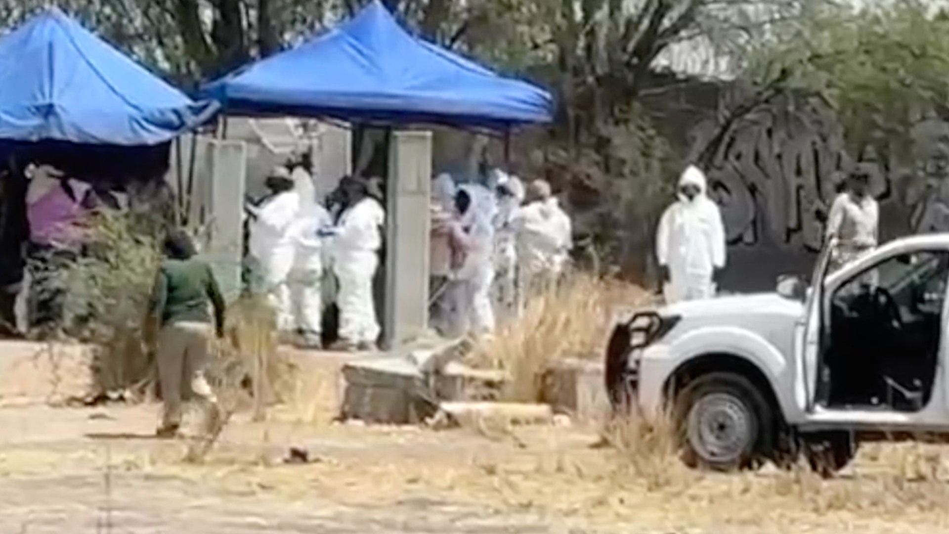 Cinco Cuerpos Fueron Encontrados en Una Fosa Clandestina en los Límites de Villagrán y Juventino Rosas, Guanajuato. Foto: N+