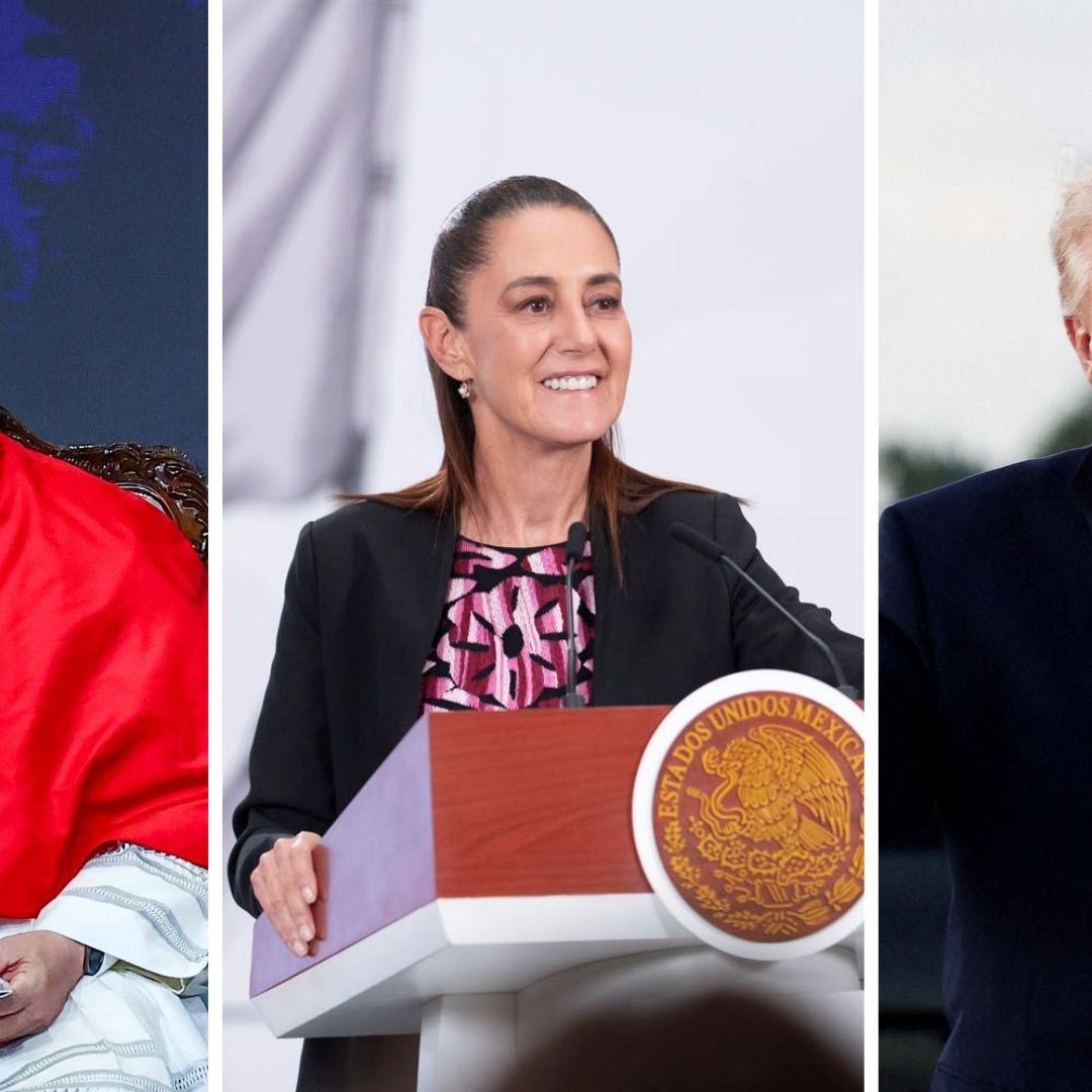 El Papa León XIV, la presidenta Claudia Sheinbaum y el mandatario Donald Trump. Foto: Reuters y Presidencia de México