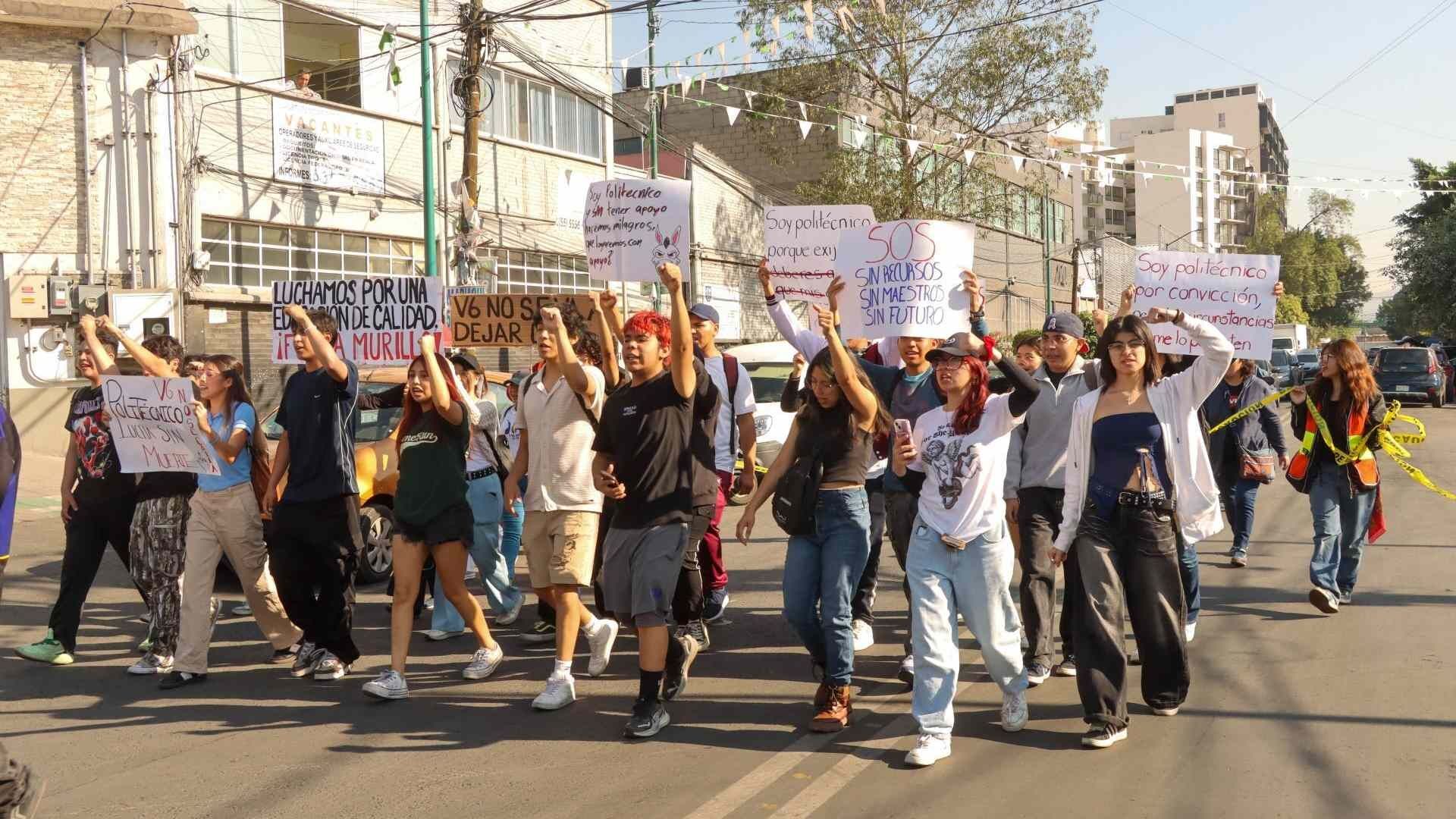Protesta de alumnos del IPN
