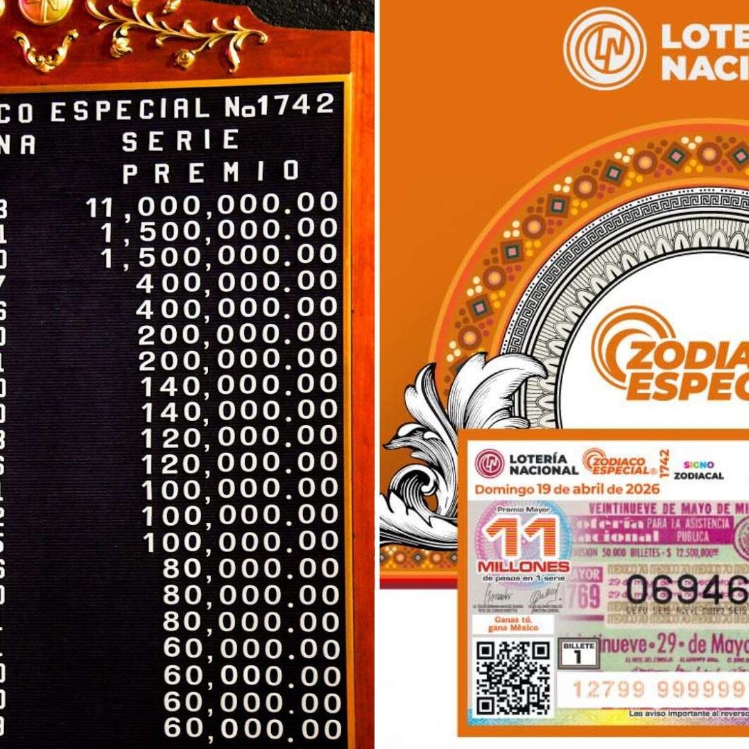 Conoce Dónde Cayó Premio Mayor de Lotería Nacional de 11 Millones de Pesos del Sorteo Zodiaco Especial 1742