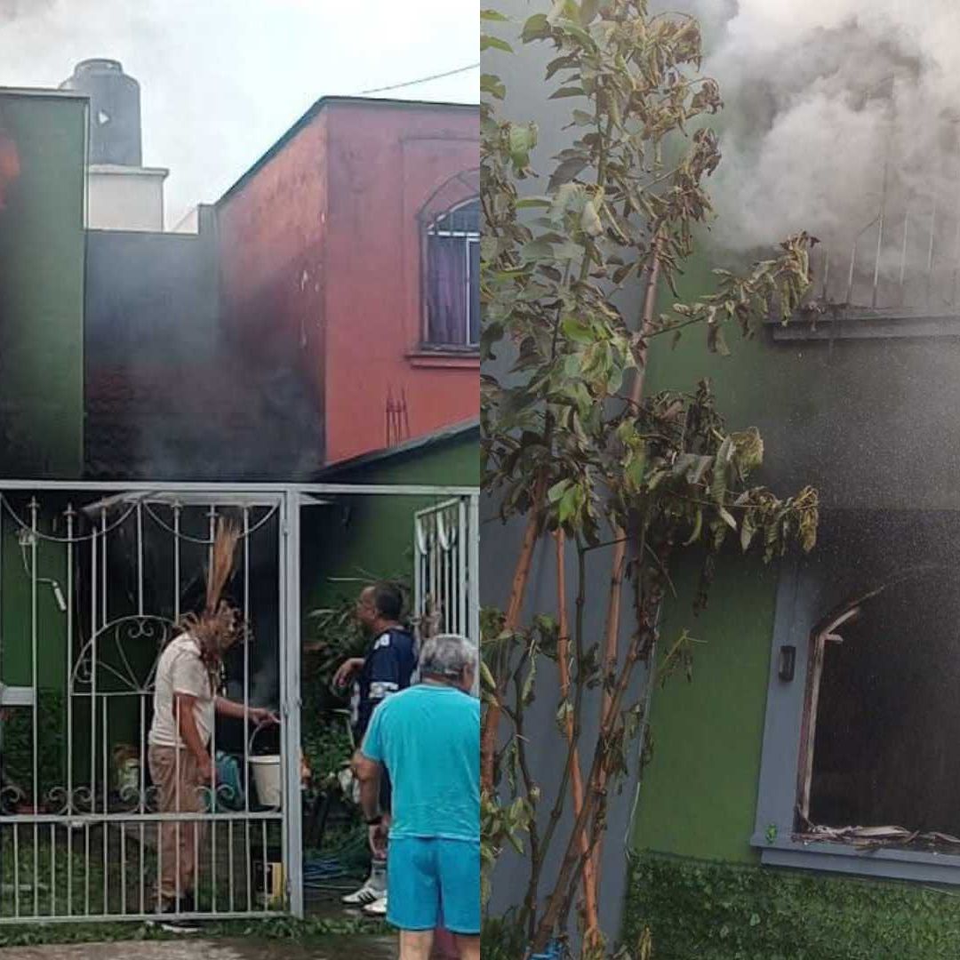 Incendio en Vivienda Colonia Villas de Tenango Moviliza a Cuerpos de Emergencias de Río Blanco Veracruz