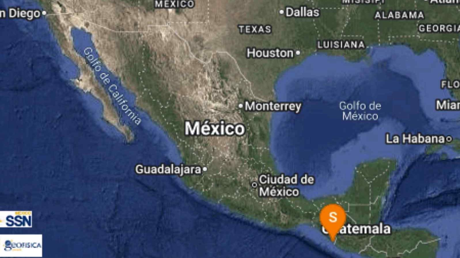 Sismo hoy en México. Foto: SSN