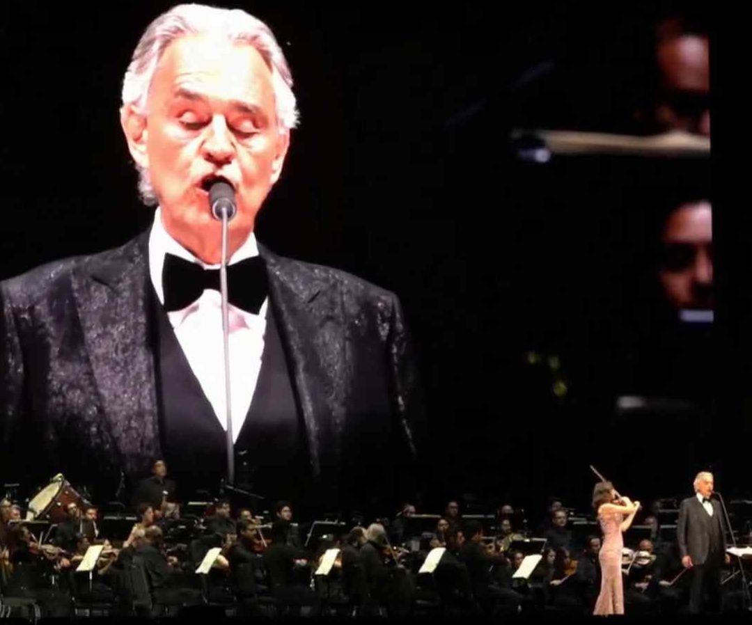 Andrea Bocelli en el Zócalo. Foto: Gobierno de la CDMX
