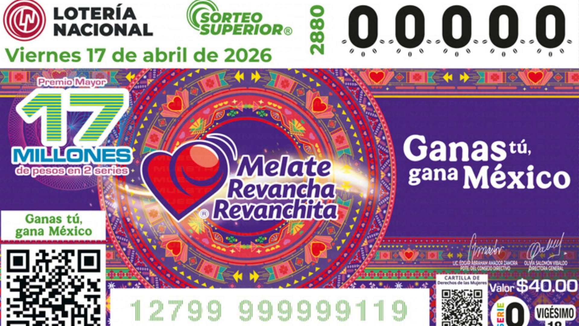 Resultados Lotería Nacional hoy 17 de abril 2026 lista de números ganadores Sorteo Superior 2880