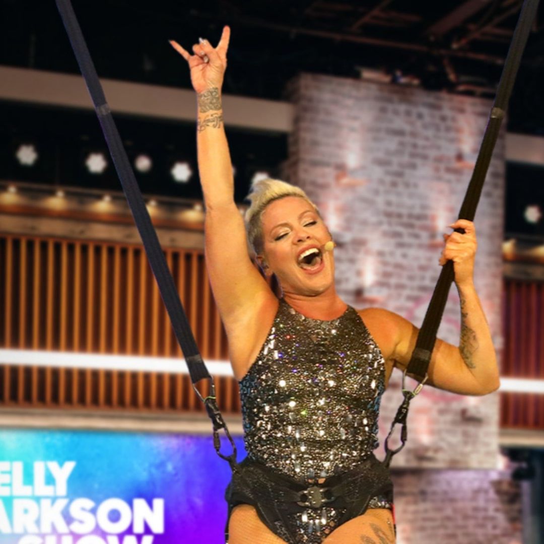 Pink en ‘The Kelly Clarkson Show’. Foto: Instagram @kellyclarksonshow