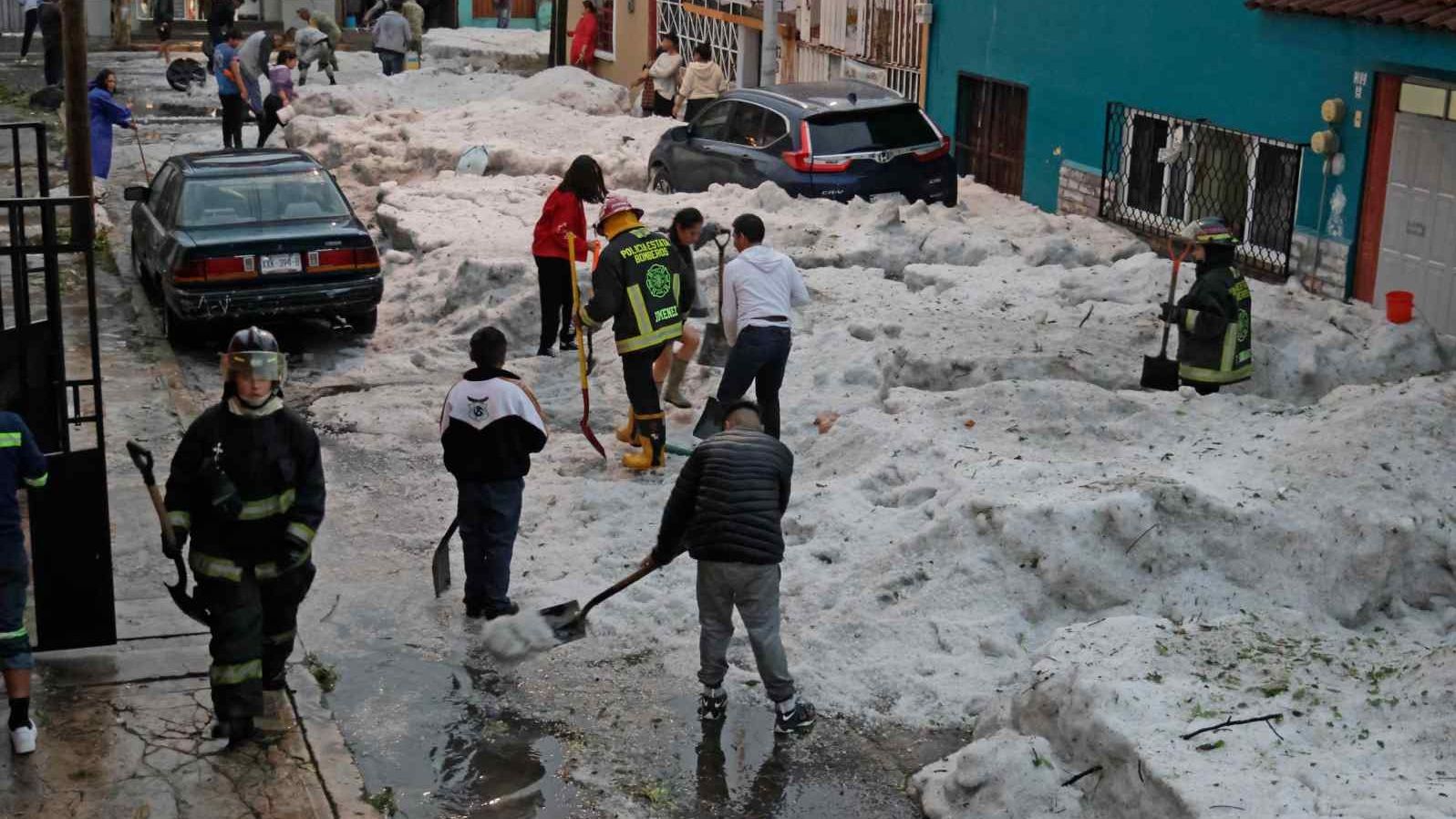 Granizo en la CDMX. Foto: Cuartoscuro