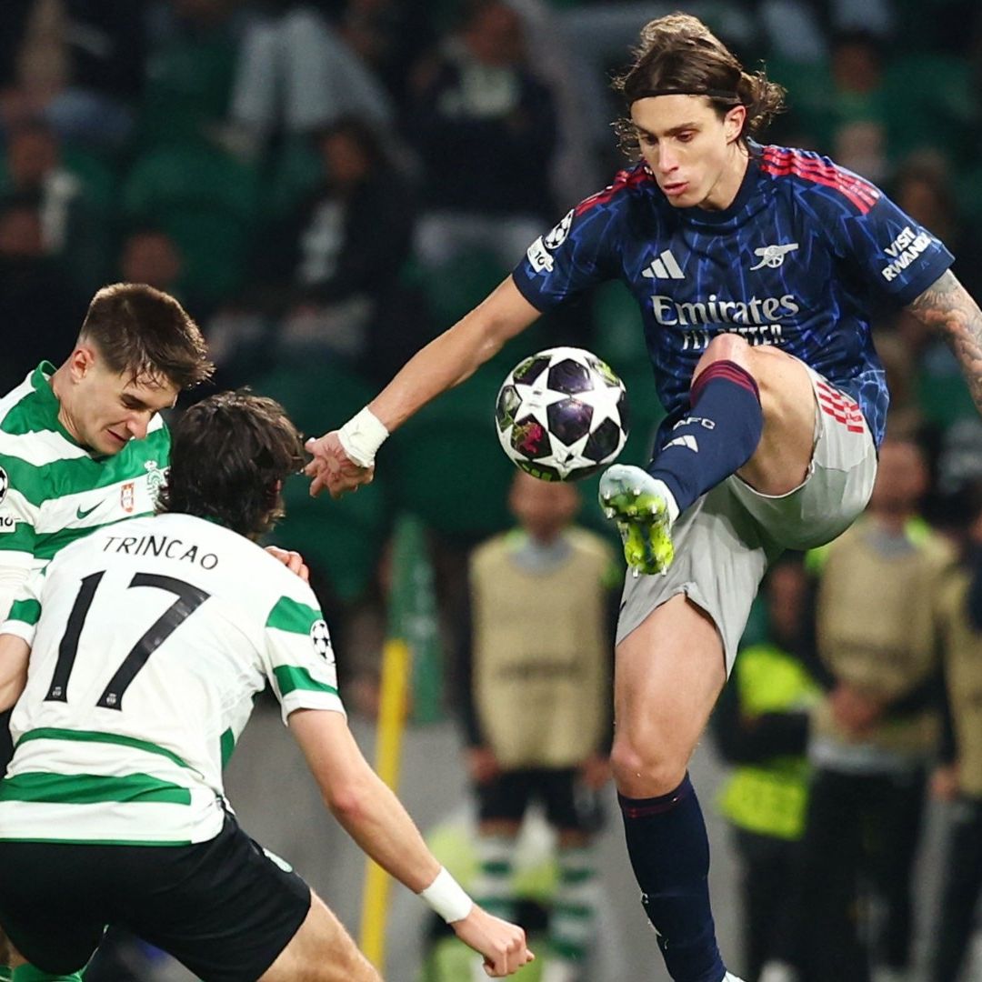 Sporting de Lisboa y Arsenal protagonizaron un partido muy parejo en cuartos de final de la Champions League 2026. Foto: Reuters