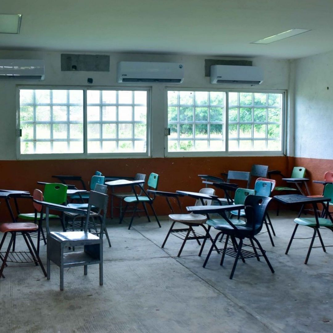 Salón de clases de escuela de Guerero. Foto: Cuartoscuro | Archivo