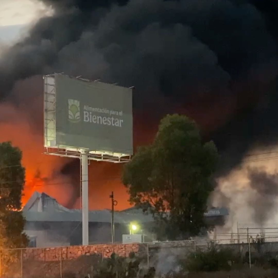 Incendio se sale de control tras protesta agrícola en Segalmex Zacatecas