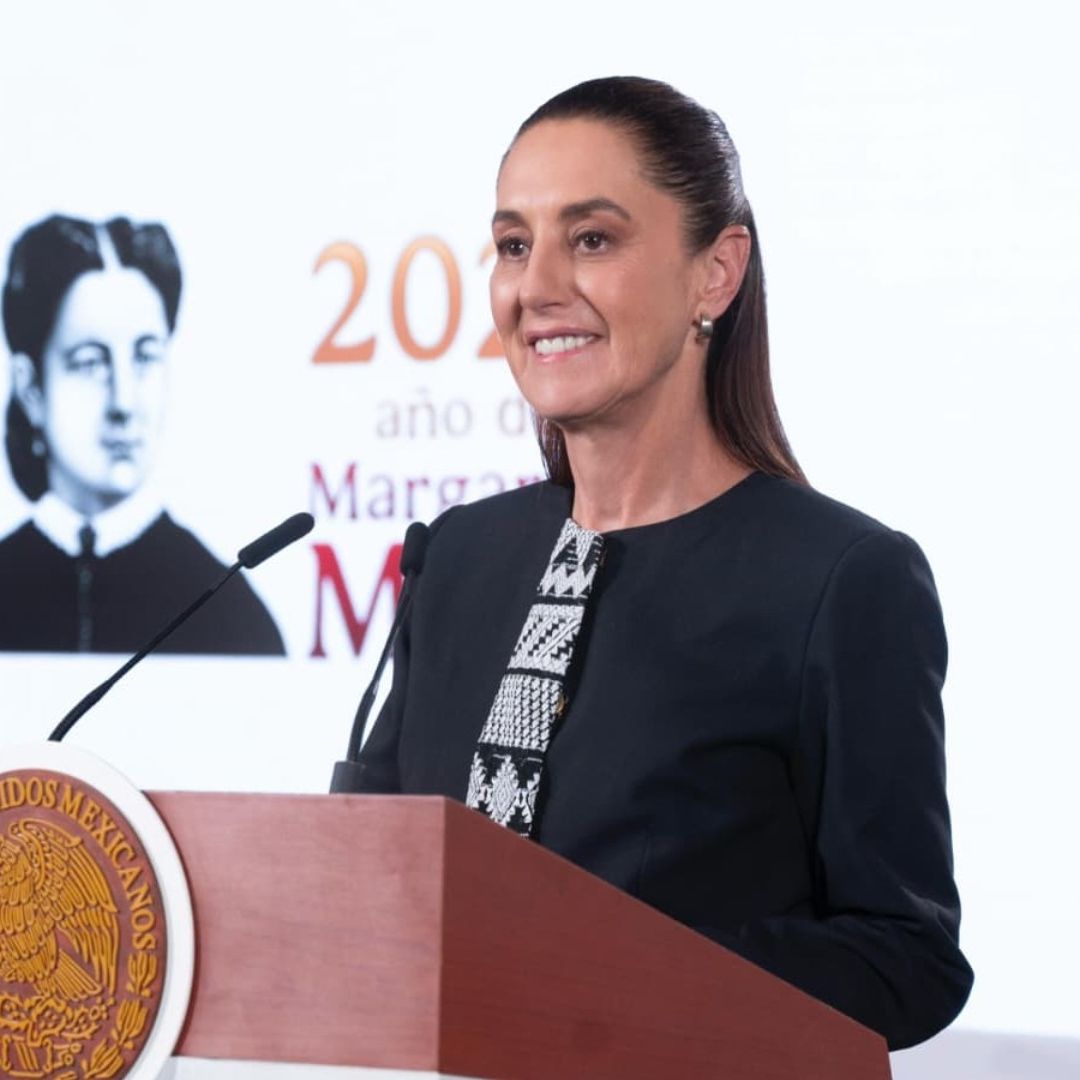 La presidenta Claudia Sheinbaum durate la mañanera de hoy, 11 de marzo de 2026