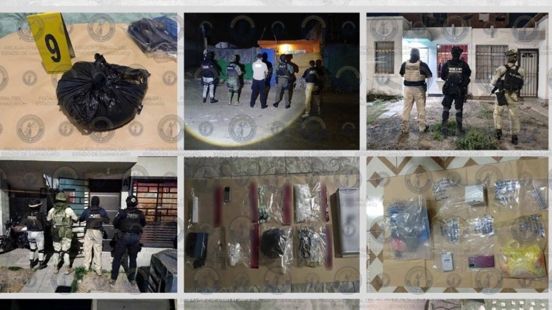 Aseguran Cientos Dosis de Droga Armas Celulares y Detienen a 11 en Operativos en León Guanajuato