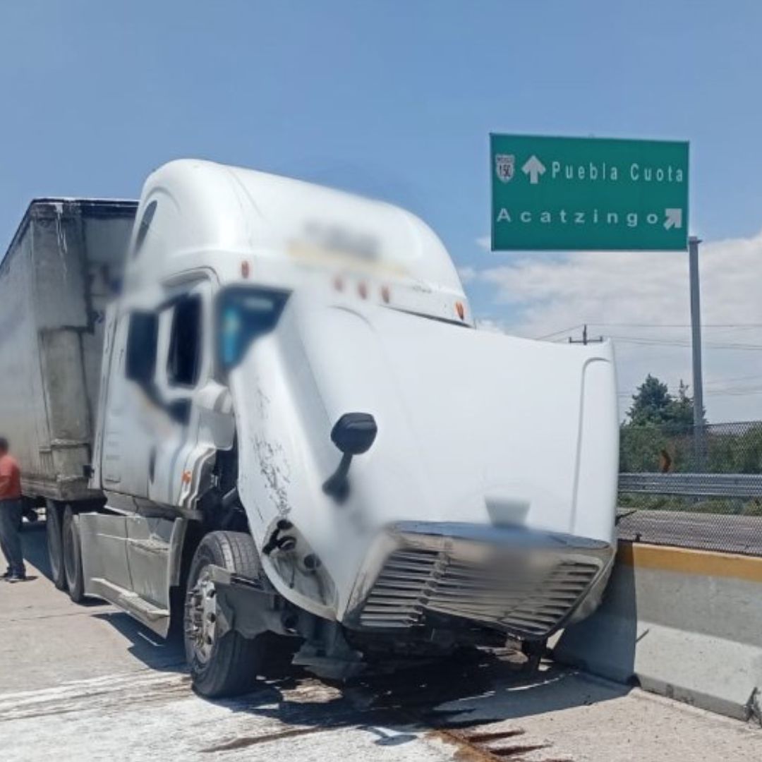 Tráfico Accidente Tráiler Autopista Puebla Orizaba Acatzingo Cierre Parcial Hoy