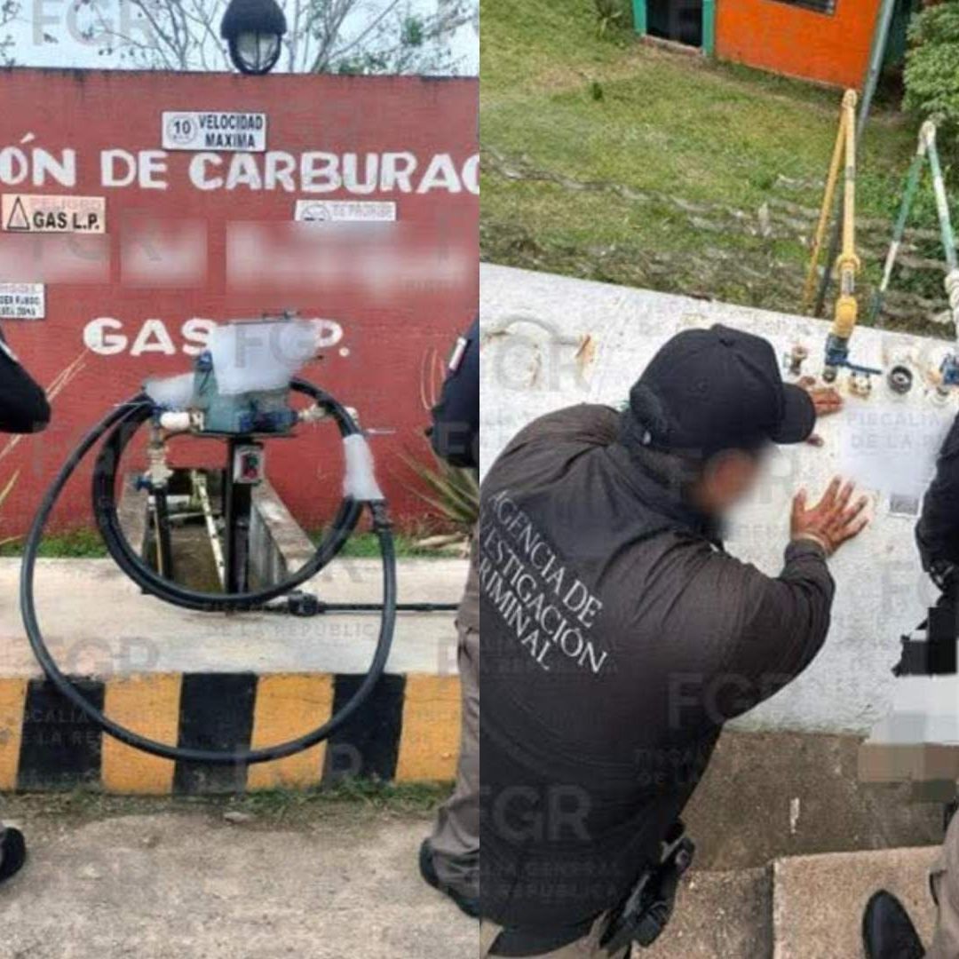 Autoridades aseguran en cateo Gas LP en Acayucan Veracruz