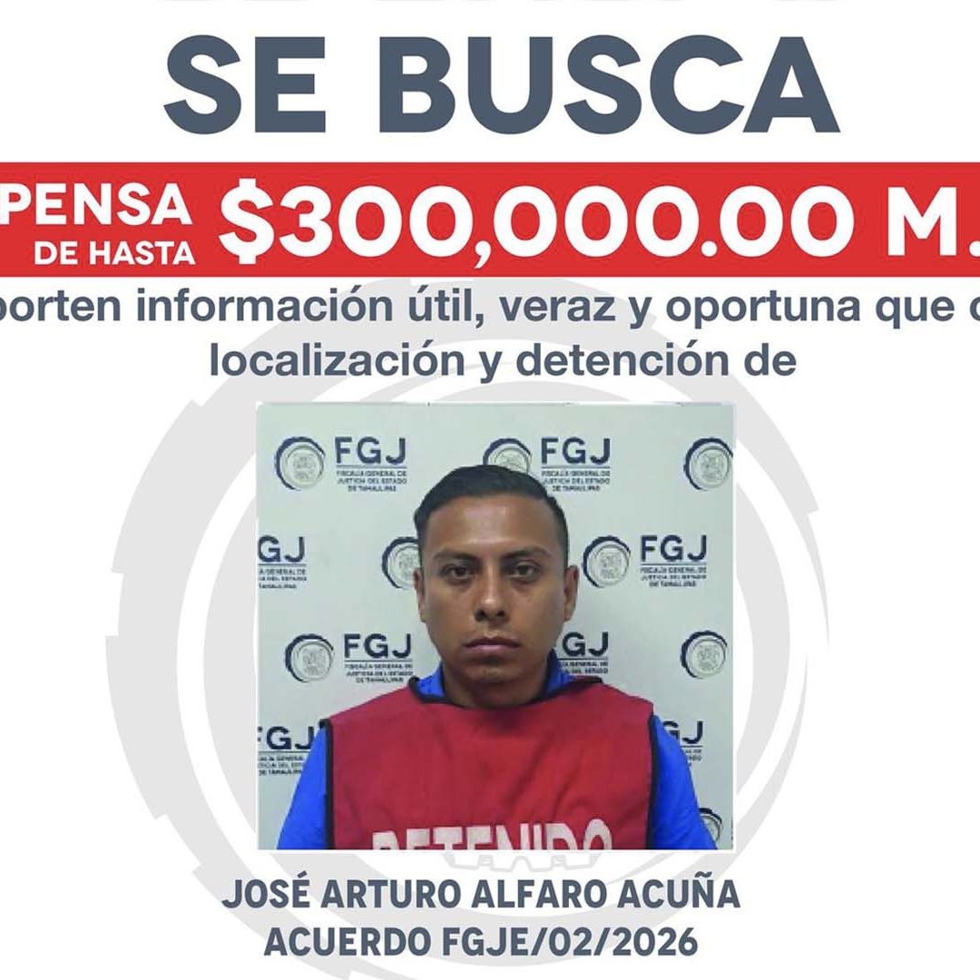 Ofrecen Recompensa de 300 Mil Pesos por Expolicía Fugado en Ciudad Victoria