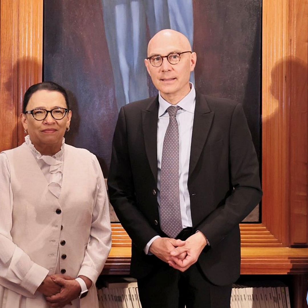 Secretaria de Gobernación, Rosa Icela Rodríguez, y alto comisionado de la ONU, Volker Türk. Foto: X @rosaicela_