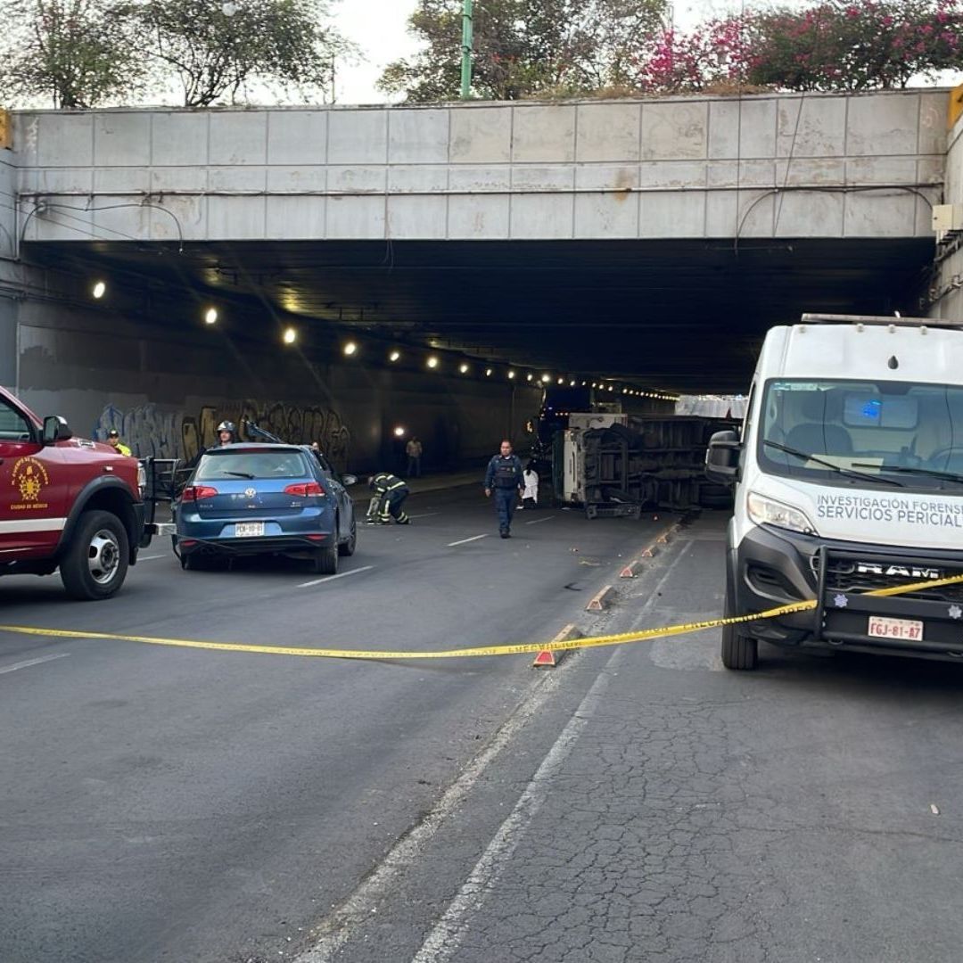 Accidente vial en Eje Central