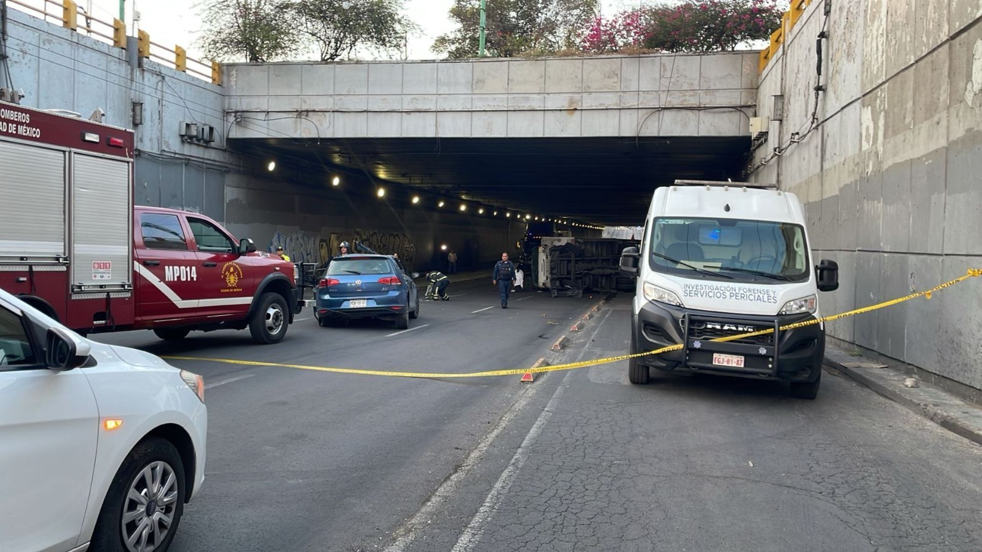 Accidente vial en Eje Central