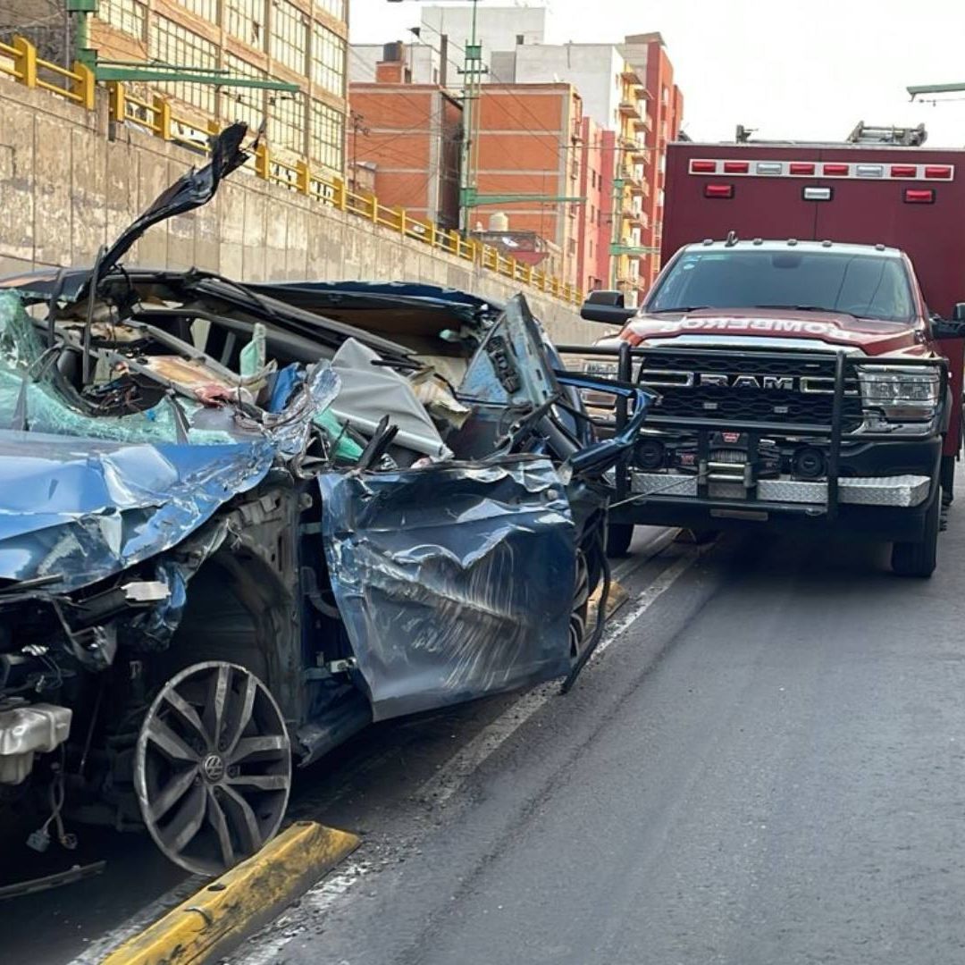 Accidente en Eje Central Lázaro Cárdenas y Garibaldo