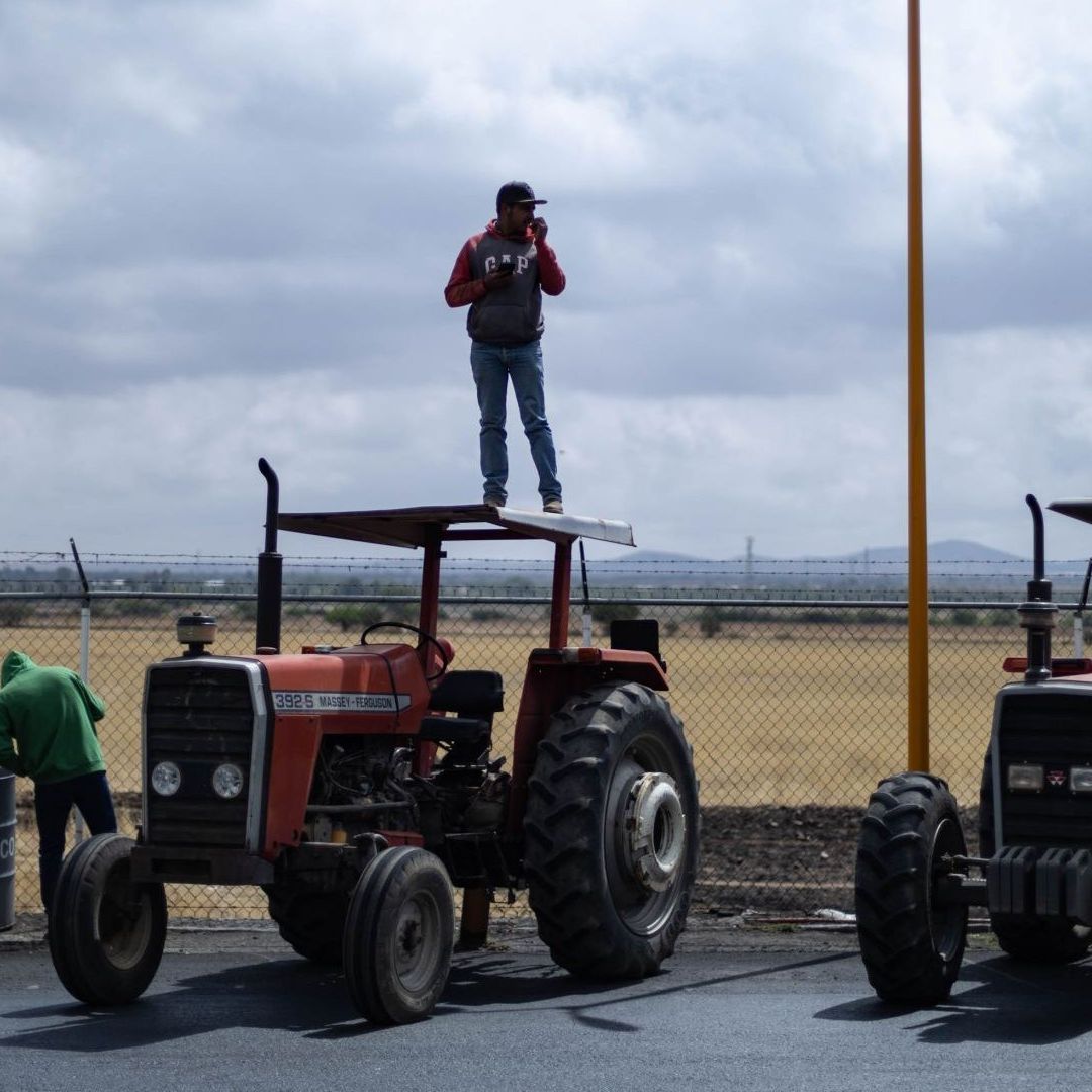 Bloqueo de agricultores, en Zacatecas. Foto. Cuartoscuro | Archivo