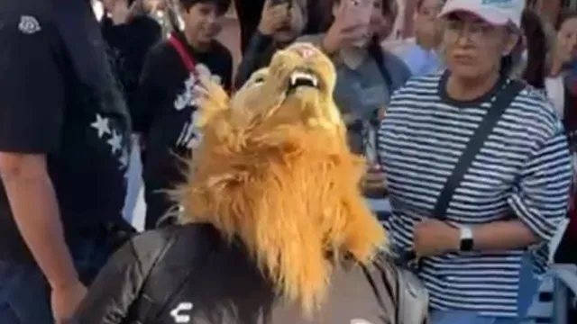 "Fiera Man" fue el único asistente a la convivencia. Foto N+