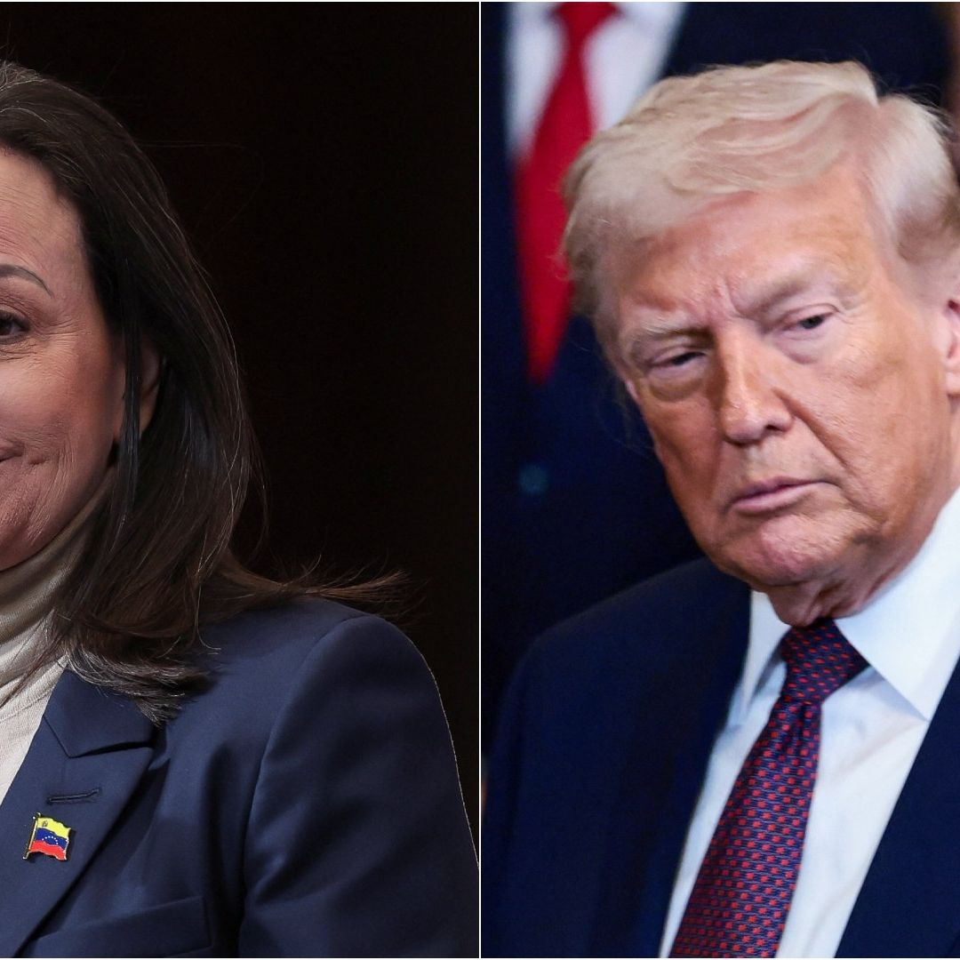 María Corina Machado se reunió con Trump el 15 de enero y le dio su medalla del Nobel de la Paz al mandatario estadounidense.