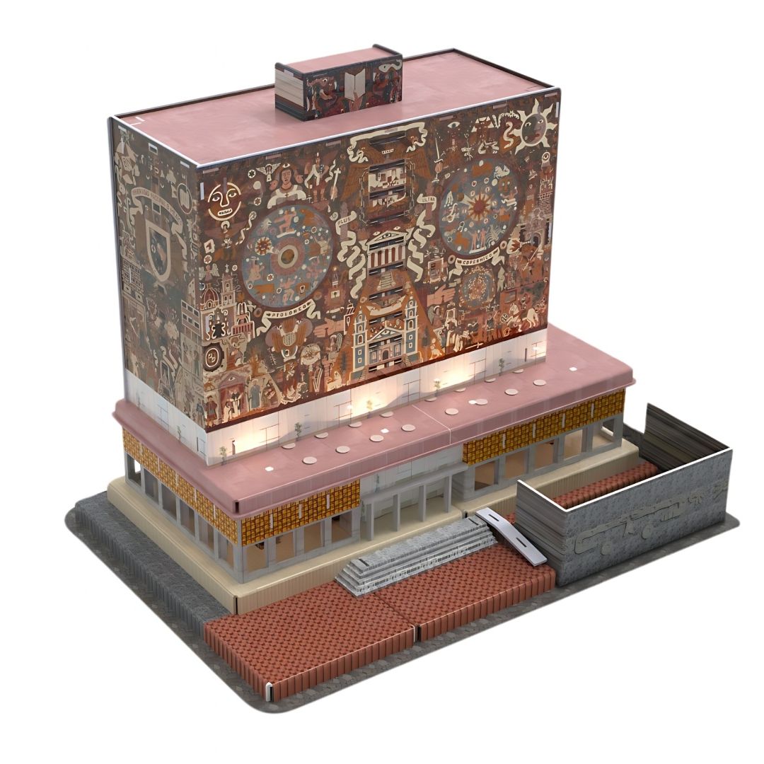 Presentan réplica de la Biblioteca Central de la UNAM
