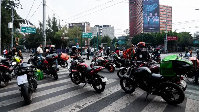 Rodada de motociclistas en la Ciudad de México. Foto: Cuartoscuro