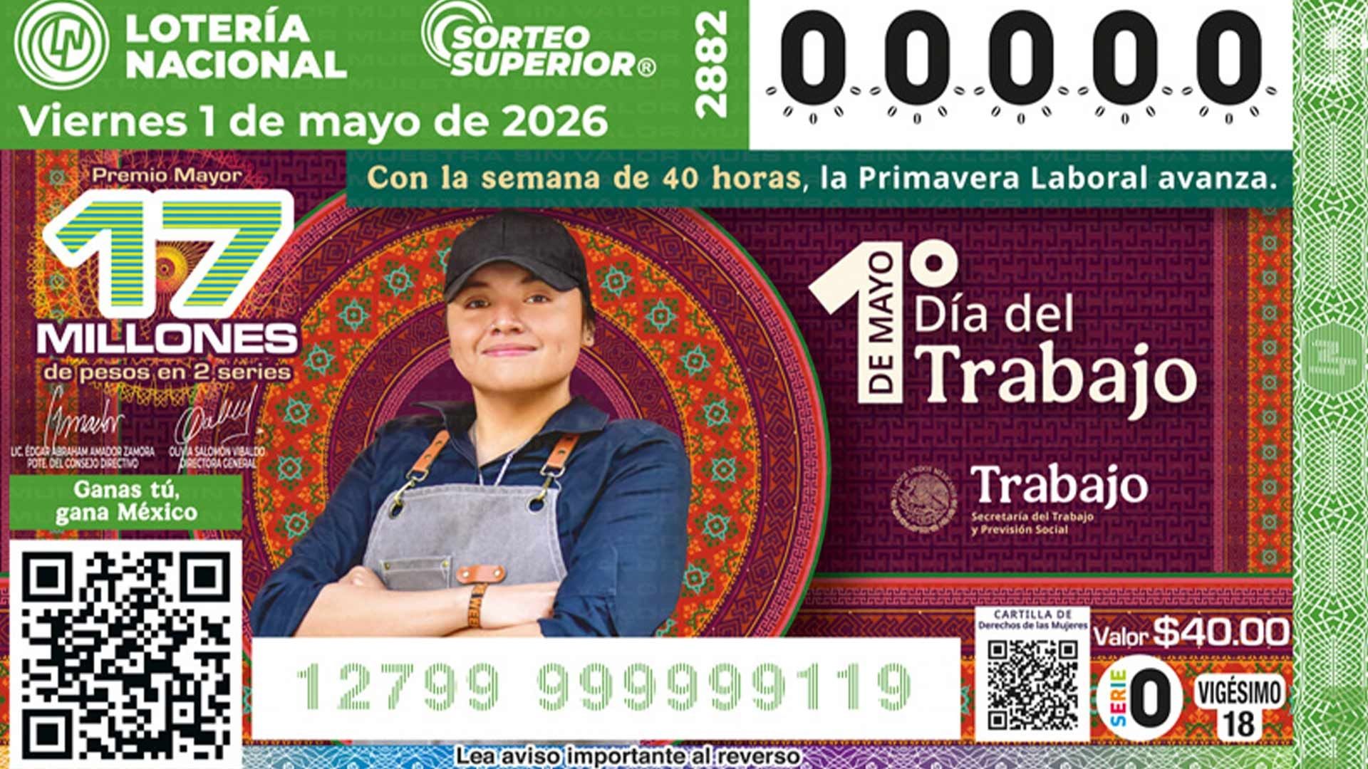 Cae Premio Mayor 2882 del Sorteo Superior de la Lotería Nacional en Durango