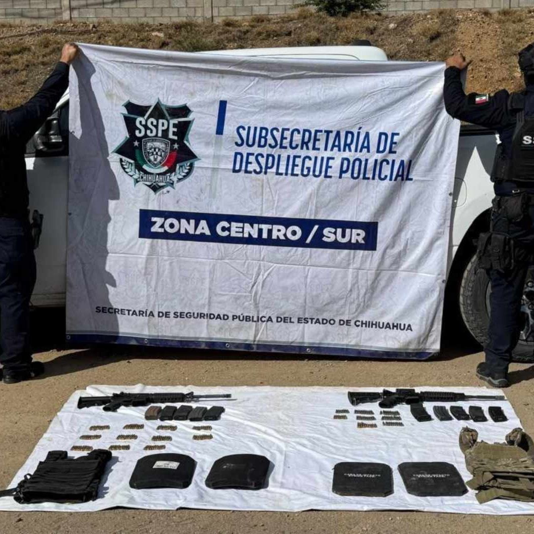 Aseguran Armas Largas y Camioneta con Placas Sobrepuestas en Villa López, Chihuahua