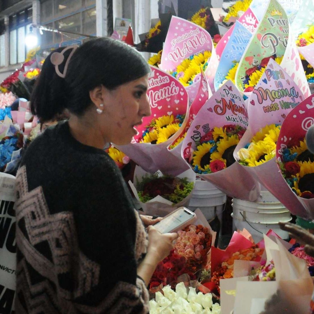 venta de flores por el Día de las Madres