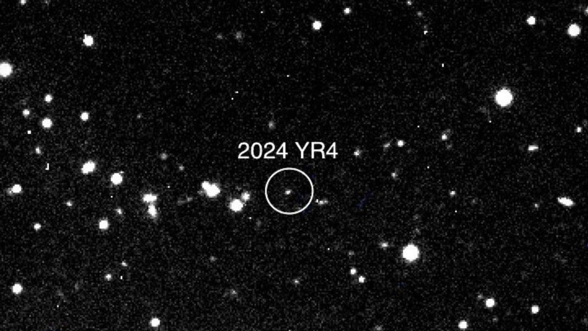 Imagen del Asteroide 2024 YR4 Que activó la Defensa Planetaria