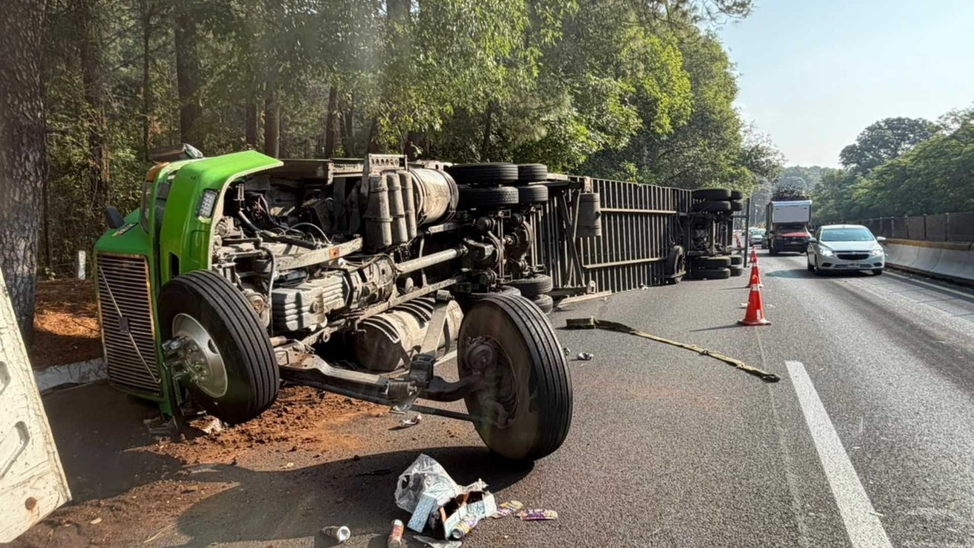Accidente en la México-Cuernavaca este 4 de mayo 2026. Foto: N+