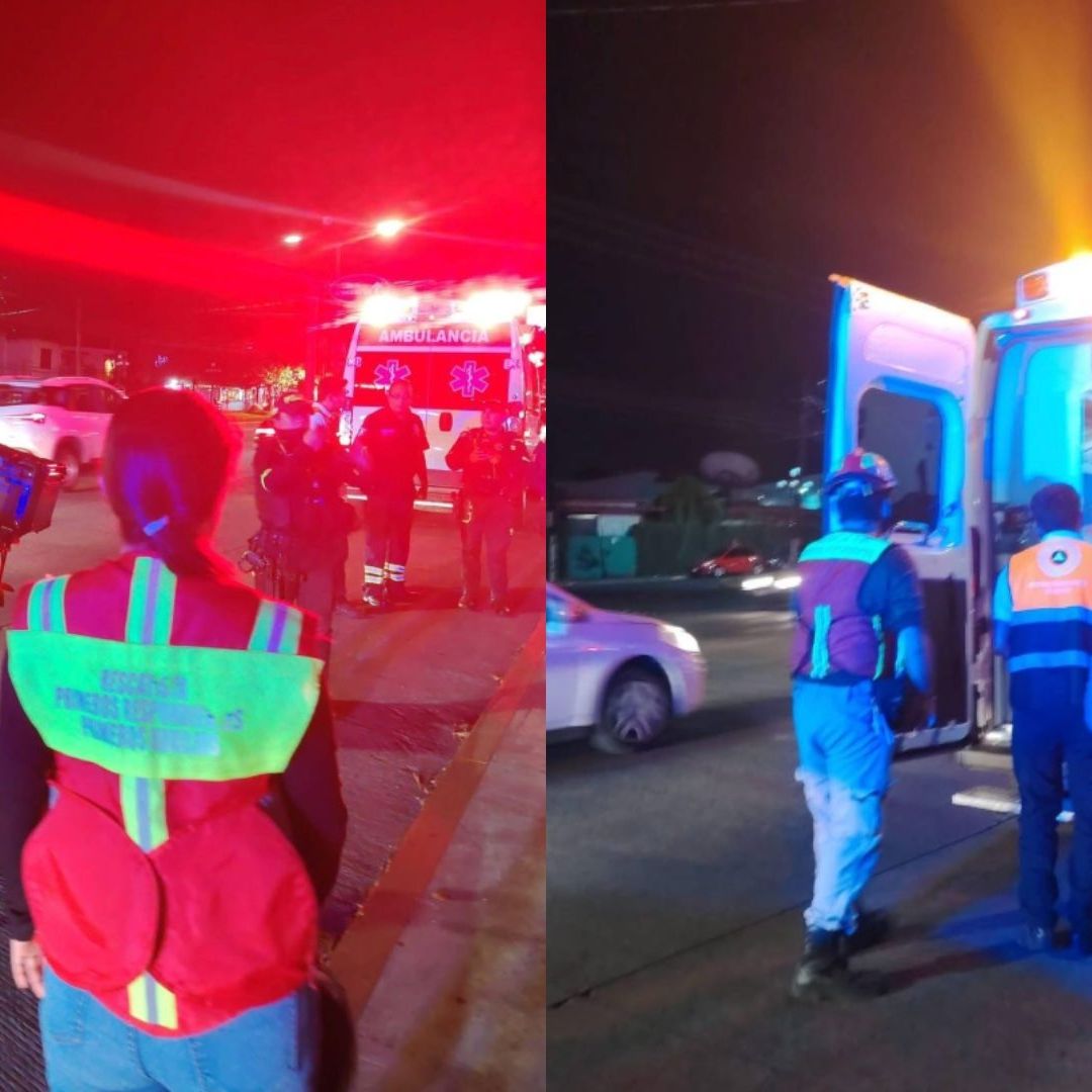 movilización de cuerpos de emergencias por carambola de te vehículos en el bulevar Córdoba-Fortín.