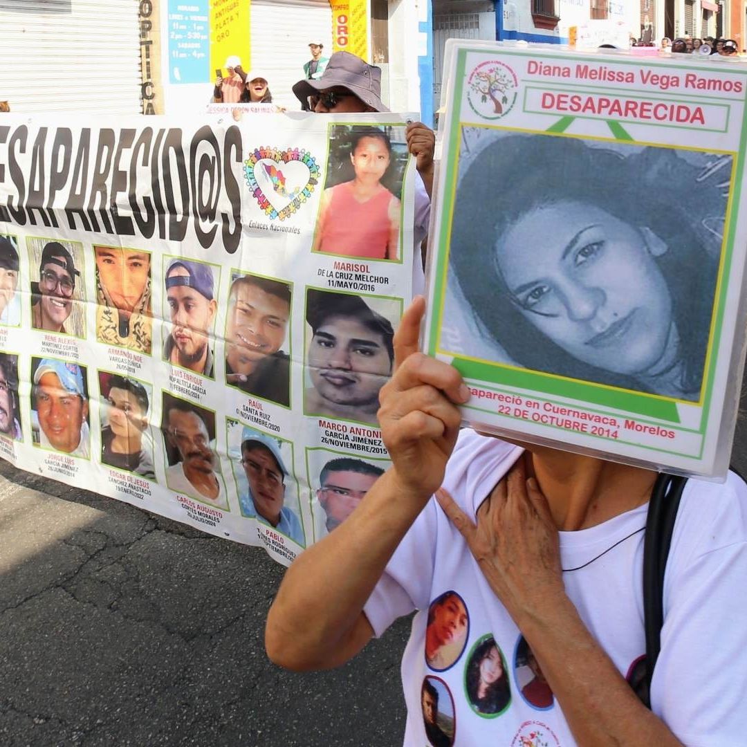 Marcha para exigir justicia en la búsqueda de personas desaparecidas en Morelos el 10 de mayo 2026. Foto: Cuartoscuro | Archivo