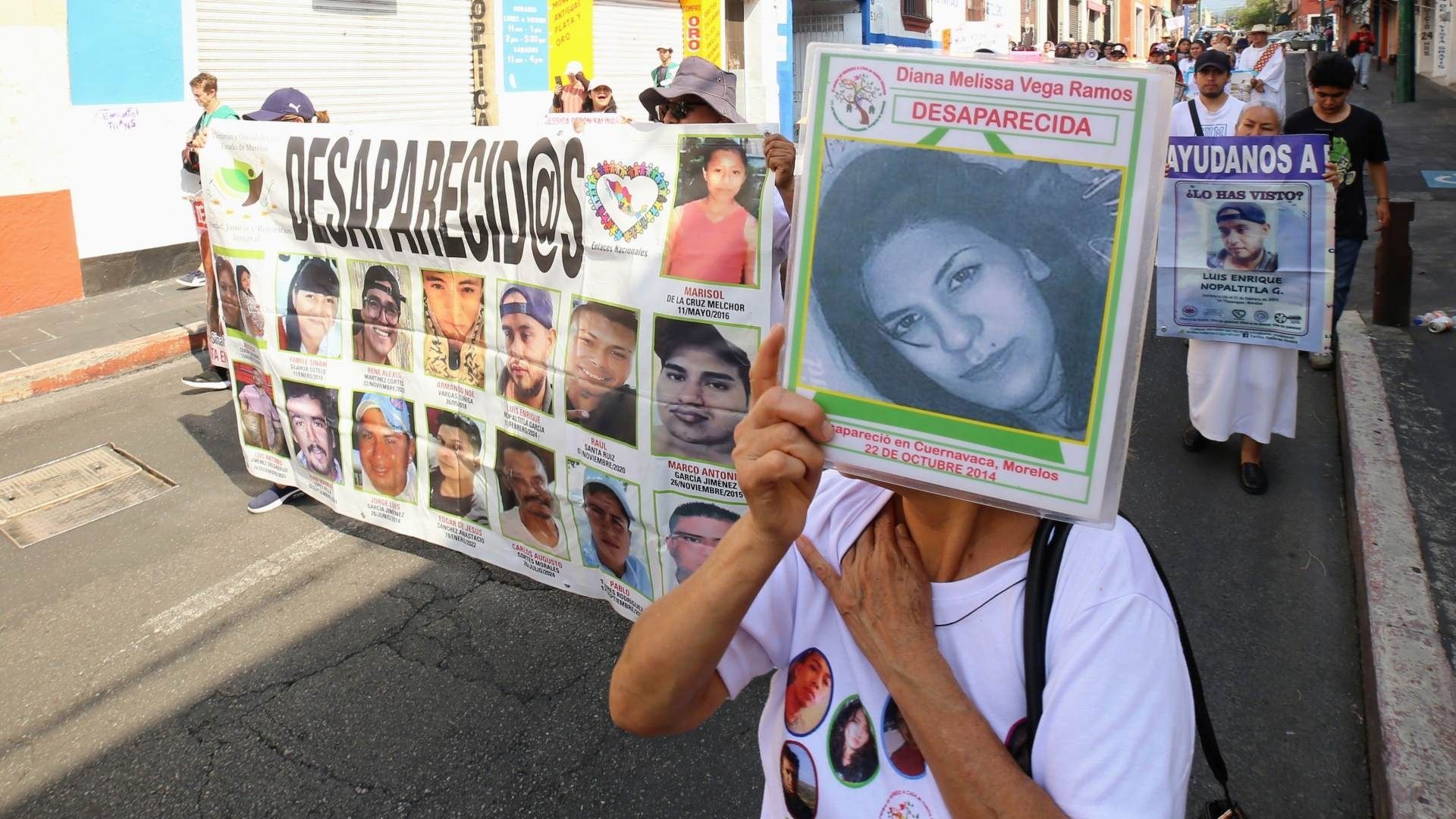 Marcha para exigir justicia en la búsqueda de personas desaparecidas en Morelos el 10 de mayo 2026. Foto: Cuartoscuro | Archivo