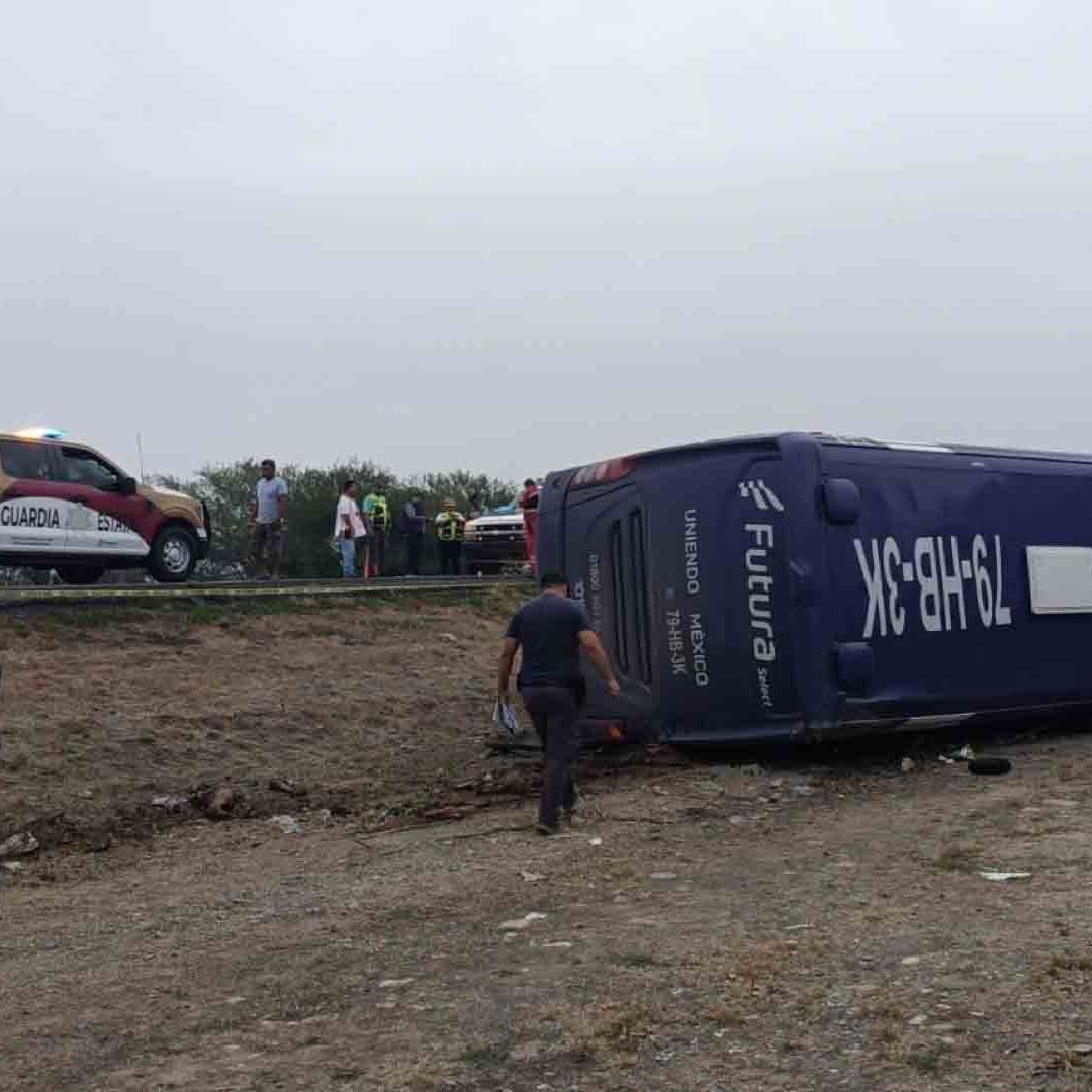 Volcadura de Autobús Monterrey–Tampico Deja Dos Muertos