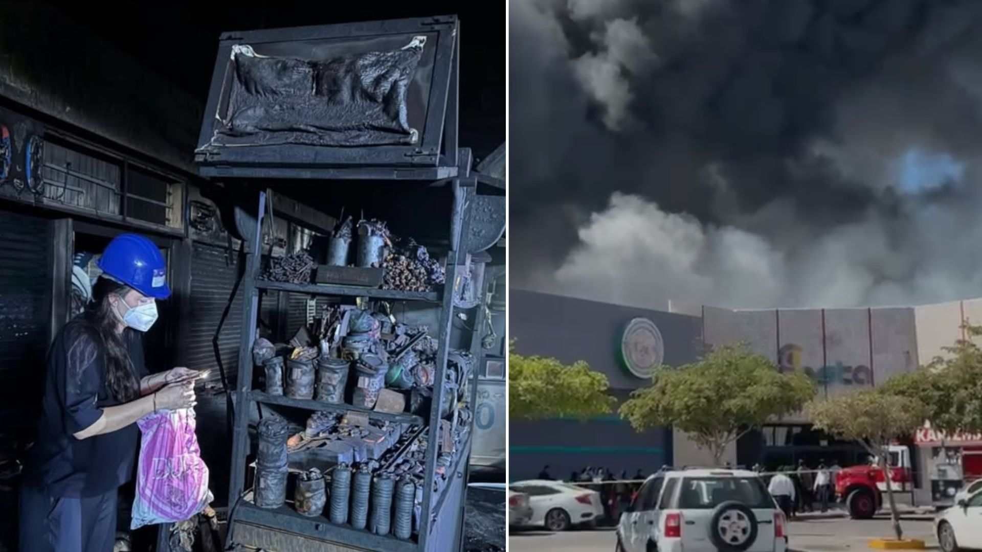 ¿Cómo Quedó Plaza Fiestas Las Palmas en Los Mochis tras Incendio?; Emprendedora Hace Recorrido