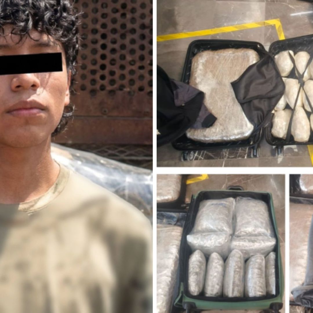 Máquina de Rayos X Delata a Hombre con 47 Kilos de Marihuna en la Tapo, CDMX